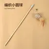 Juguete de Palo para Gatos Teaser con Ventosa Montado en el Suelo con Base de Autoentretenimiento, Cable de Acero Duradero, Modelo Nuevo, Cabeza de Pluma de Repuesto, Resistente a Mordeduras