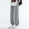 Calça de Verão Masculina Transfronteiriça Pequena Horizontal M-7XL Tamanho Plus Ar Condicionado Seda Gelada Masculina Calça Casual Solta de Nove Pontos