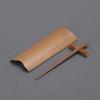 Conjunto de duas peças de chá de bambu feito à mão Chá de apreciação de chá de bambu Agulha de chá de chá de colher de chá Acessórios para jogos de chá Seis cavalheiros