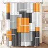 Cortina de ducha impermeable y a prueba de moho, Cortina de ducha impermeable geométrica, Lavable a máquina, Cortina de baño simple de poliéster, Cortina divisoria plegable para baño