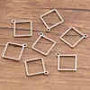 10 Pingentes de Formas Geométricas de Aço Inoxidável de 2 Cores DIY Moldura Abrasiva Estrela de Cinco Pontas Losango Redondo Gota de Água Lua