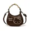 Bolsa Acessório de Gato Desenho Animado Fofo Estilo Coreano 2026 para Meninas Pequenas, Bolsa de Mão de Renda Estilosa e Versátil
