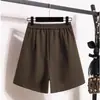 Shorts de bota irregulares de línea A para mujer 2026 otoño e invierno talla grande casual de cintura alta adelgazantes holgados de lana para usar como prenda exterior