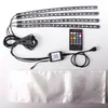 Iluminación Ambiental para el Piso del Coche Control Remoto Bluetooth 48 LEDs SMD Controlados por Sonido Decorativos Modificados Siete Colores Respiratorios para Vehículo