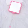 Nuevo Espejo de Maquillaje Cuadrado Portátil DIY Espejo con Abalorios de una Cara Espejo Portátil para la Apariencia de las Niñas