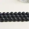 Joyería Longma Obsidiana Estampado en Caliente Mate Mantra de Seis Caracteres Cuentas Sueltas Semiacabado Obsidiana Mate Venta al por Mayor
