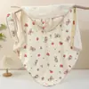 Manta de Bebé de Crepé de Algodón Puro, Colcha Fina para Aire Acondicionado, Manta para Recién Nacidos, Colcha Suave para Sala de Partos de Bebé, Manta Envolvente