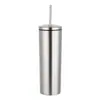 Taza Termo Portátil para Coche de 20 oz Sublimación Termo de Acero Inoxidable 304 Recubierto con Tapa de Popote Taza Recta Venta al por Mayor