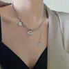 Collar con Letra de Hip Hop de Celebridad de Internet para Mujer Diseño de Nicho Sentido de la Moda Cadena para Clavícula Personalizado Simple Elegante Cadena Corta para el Cuello