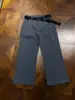 Pantalones de Traje a Rayas con Cinturón de Corbata, Corte Tridimensional Plegado, Estilo Old Money para Hombre, Primavera y Otoño, Pantalones Casuales de Pierna Recta Línea A