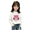 Camiseta de moda de algodón puro para niñas, manga larga, nuevo estilo primavera y otoño 2026, top versátil casual ins, camiseta básica para niños, moderna