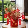 Set de Decoración de Cubo de Bendición de Año Nuevo, Hortensia de Fruta de la Fortuna, Decoración de Cubo de Bendición para Sala de Estar Regalo, Esencial para Venta al por Mayor