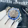 Reloj Laojia Gmt Greenwich Anillo de Coca Completamente Automático Mecánico Dos Zonas Horarias Luminoso Aaa Alta Calidad