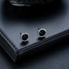 Brincos de Zircônia com Diamante Colorido para Homens, Alta Qualidade, Brincos Versáteis Franceses de Luxo Leve para Mulheres, Joias da Moda e Tendência para Venda por Atacado