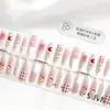 Uñas Vestibles Estilo Nuevo Diseño de Conejo Mate Manzanas Lindas Uñas Pre-fabricadas Pegatinas de Uñas Vestibles Removibles Piezas de Uñas Postizas