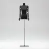 Loja de roupas versão coreana preto ombro plano manequim feminino meio comprimento janela ângulo reto ombro falso boneca corpo inteiro manequim exposição suporte