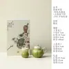 Juego de té Kung Fu Ino Kiyomatsu pintado a mano en verde claro con diseño floral, una tetera y una taza, un gran regalo de inauguración para mejores amigos y seres queridos