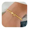 Amazon Transfronterizo Nuevo Colgante de 26 Letras Pulsera con Cuentas de Corazón Diseño de Joyería de Moda Pulsera para Mujer Tendencia