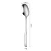 Colher de aço inoxidável 304 colher de cabo longo colher quadrada colher de sorvete dourada colher de café para sobremesa de alto valor