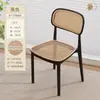 Silla de Ratán para Uso en Casa, Silla de Comedor Engrosada para Restaurante, Cómoda para Estar Sentado Mucho Tiempo, Silla Simple de Plástico de Ratán Comercial con Respaldo
