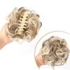 Peluca de moño de dona de fibra química para mujer, venta al por mayor de fábrica, peluca corta, desordenada, esponjosa, con bigote largo, bolsa para agarrar el cabello
