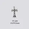 Nuevos accesorios de manicura cruzada estilo INS, decoraciones populares de aleación en línea, accesorios de uñas retro de diamantes completos para bricolaje