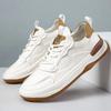 Zapatos de Hombre Primavera y Verano 2025 Nueva Moda Tendencia Estilo Coreano Zapatos Blancos Zapatos de Hombre Zapatos de Cuero de Suela Blanda Zapatos Casuales de Hombre