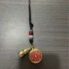 Nuevo Llavero Giratorio de Latón Shan Gui Hua Qian Colgante de Cinabrio Colgante Bagua Año del Dragón Llavero de Calabaza