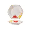Jingdezhen Cerâmica de Mesa com Cor Sob Esmalte de Alta Temperatura Conjunto de Pratos Ano Novo 2026 Conjunto de Cerâmica de Mesa com Cor Sob Esmalte