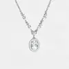 Colar Cruzado Novo de Liga de Cobre Europeu e Americano Joias Femininas Oval Moda Personalidade Simples Corrente de Clavícula Feminina Mais Vendida