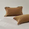 Fundas de Almohada de Algodón Cepillado 100S de Hotel Cinco Estrellas, Fundas de Almohada de Algodón Puro, Par de Fundas Interiores para Relleno de Almohada 48X74Cm