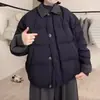 Chaqueta de Algodón con Bloques de Color de Nuevo Diseño para Invierno 2026 para Mujer, Estilo Coreano, Sencilla y Elegante, Abrigo de Algodón Versátil y Cálido para el Trabajo
