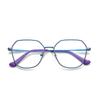 Gafas de moda con lente anti luz azul, montura estilo escandinavo, metal, espejo plano con maquillaje de pigmento, para mujer 3040