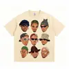 Stejwell Grande Inseto Touro Não. Camiseta da Marca Trendy 91 Street Retrô Americana Gola Redonda Manga Curta Pesada Unissex