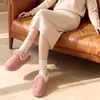 Chinelos de Algodão Impermeáveis Simples Lidani Femininos Outono/Inverno Novo Estilo Internos Casa Quentes Confortáveis Sapatos de Couro e Algodão Masculinos Uso Externo