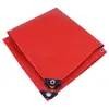 Lona Impermeable Negra y Roja Lona Gruesa Resistente al Desgaste de Plástico PE Lona para Toldos Anti-envejecimiento Lona para Cubrir Jardín Exterior