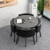 Mesa de Comedor Simple que Ahorra Espacio para Uso Doméstico, Adecuada para Apartamentos Pequeños, Mesa de Comedor para Negociaciones en Tiendas, Juego de Mesa y Sillas, Mesa Redonda para Recepción