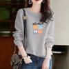 Sudadera Huapian de otoño e invierno con cuello redondo, forro polar, estampado grueso, combinable, unisex, de manga larga