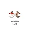 Corona Papá Noel Campana Copo de Nieve DIY Esmalte Aleación Joyería Accesorios Vajilla Llavero Colgante