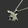 Collar con Colgante de Tiburón Megalodón Hip Hop Nuevo Europeo y Americano Amazon AliExpress Colgante de Tiburón Diamante