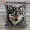 Funda de almohada para sofá transfronteriza, felpa corta agradable a la piel, funda de almohada de gato animal lindo, funda de cojín para sala de estar, no incluye relleno