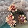 Simulação de 3 Dahlia Outono Cor Europeu Vestido Macio High-end Simulação de Casamento Material de Flor Auditório de Casamento Teto Estrada