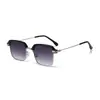 Gafas de sol metálicas cuadradas pequeñas retro para hombre, gafas de sol de moda europeas y americanas de alta gama para mujer, gafas de sol transfronterizas de moda