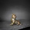 Pieza de Decoración para el Hogar de Bronce Protector del Dharma, Montura del Protector del Dharma Unicornio, Pixiu de Cobre, Adorno Hecho a Mano del Protector del Dharma para Sala de Estar y Oficina