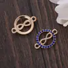 Accesorios de moda transfronterizos accesorios DIY metal con aceite goteante color amor accesorios de joyería de diamantes conector de pulsera