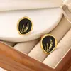 Pendientes de Acero Inoxidable con Goteo de Aceite Estilo Nuevo Grano de Arroz Transfronterizos para Mujer, Pendientes y Joyería Exquisitos de Alta Gama en Oro de 18K que No Se Desvanecen