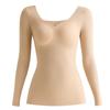 Ropa Interior Térmica con Almohadilla en el Pecho Sujetador sin Aros para Mujer Ropa Interior de Una Pieza Ropa Exterior Ropa Interior Otoño e Invierno Top Base