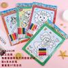 Conjunto de Pintura para Colorir DIY Infantil Desenho de Linha Cartoon Pintura Graffiti com Canetas de Aquarela Materiais de Pintura Artesanal para Jardim de Infância