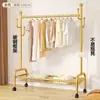 Perchero simple de estilo nórdico para uso en interiores en el dormitorio, engrosado y reforzado, móvil, de pie, perchero vertical