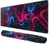 Novo Mouse Pad de Jogo e Escritório Preto Modelo Transfronteiriço com Linhas de Contorno, Tapete de Mesa Extra Longo, Superfície de Tecido Ultra-Fibra, Base de Borracha Natural